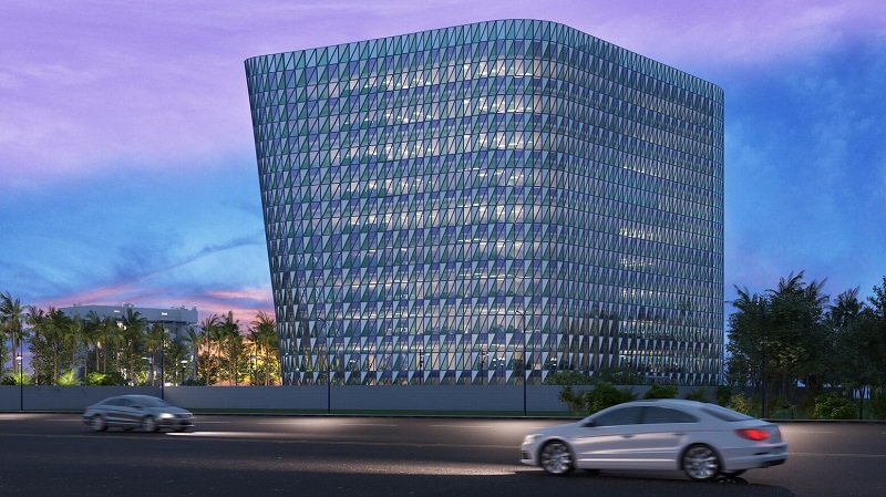 One Hebbal - stunning grade A office building with a full glass façade on the Airport road