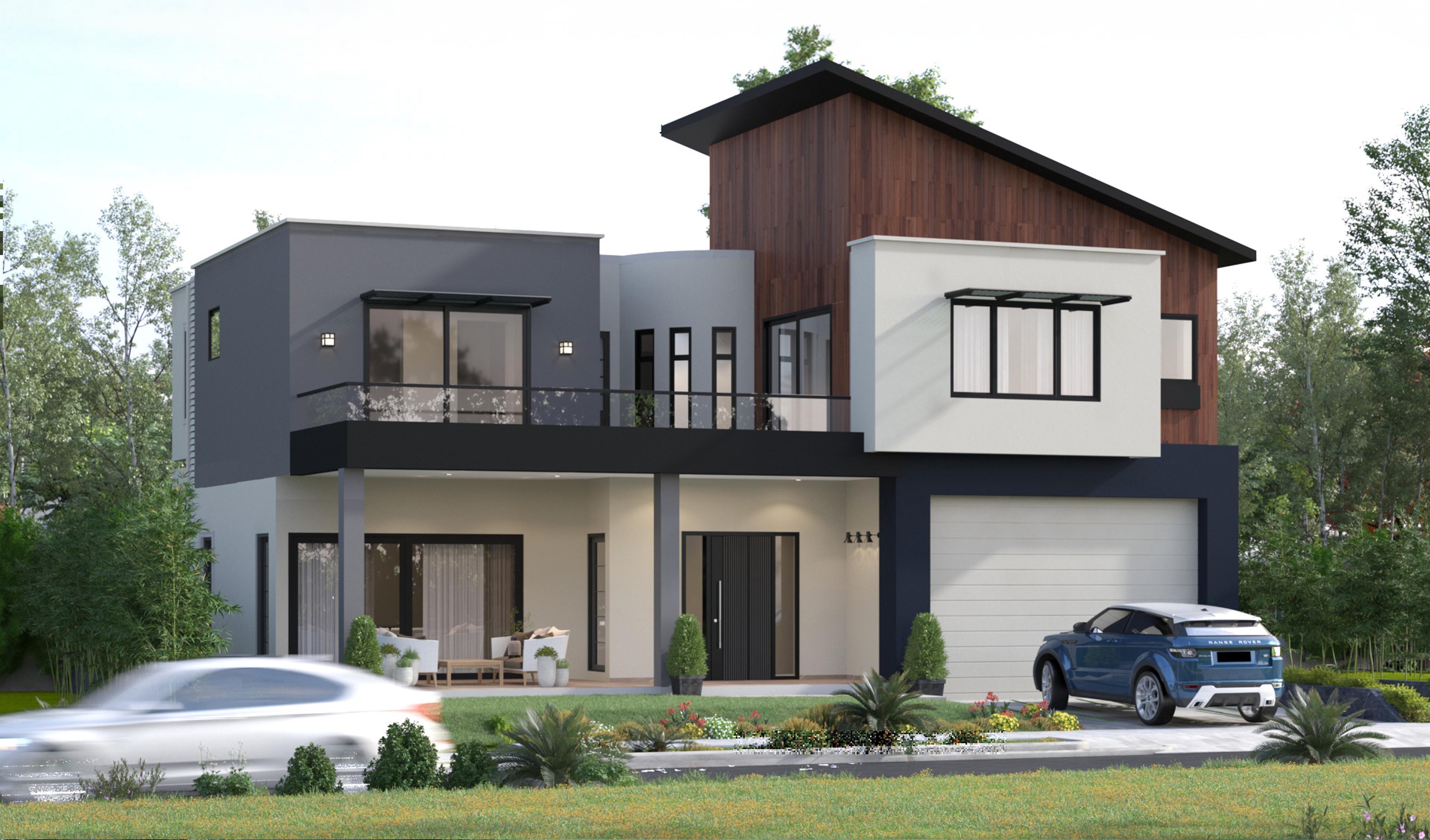 Stylish Spanish villa with a front lawn at Ruby Hills, luxury villas on the airport road